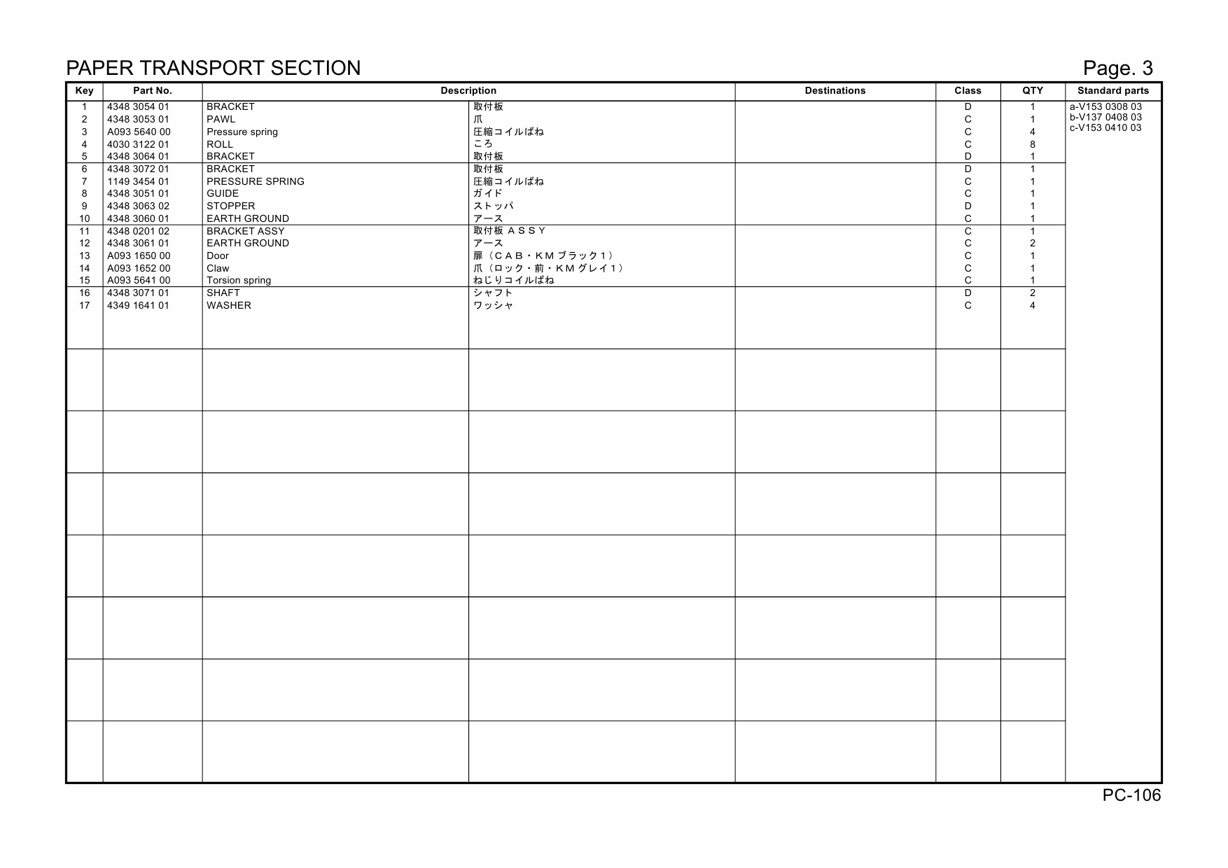 Konica-Minolta Options PC-106 A09300A Parts Manual-2